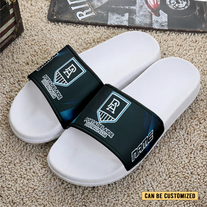 Auspiritmerch Port Adelaide Personalized Sports Slippers Gift For Fans