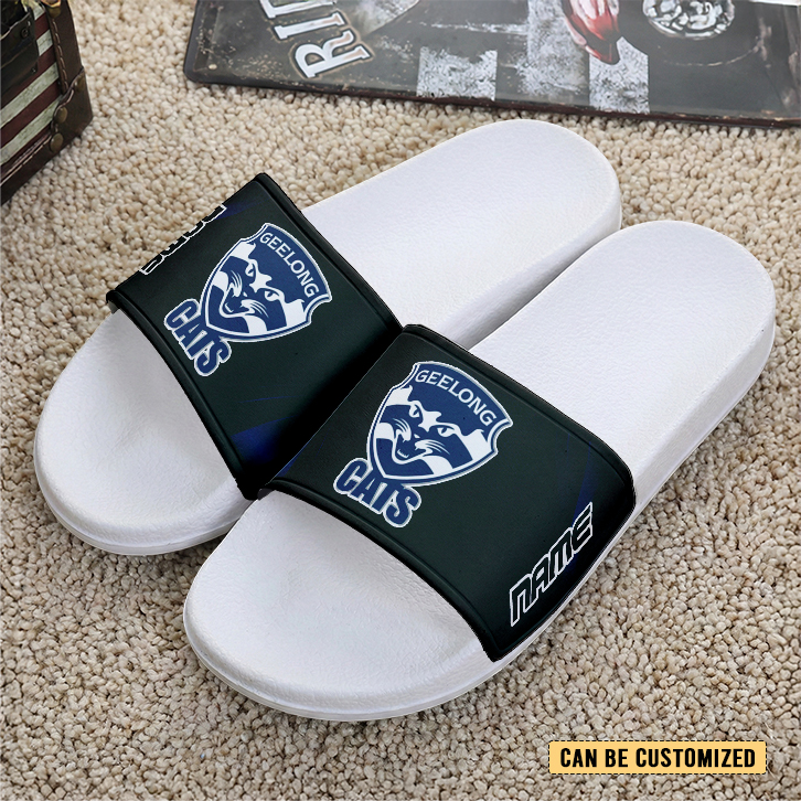 Auspiritmerch Geelong Cats Personalized Sports Slippers Gift For Fans