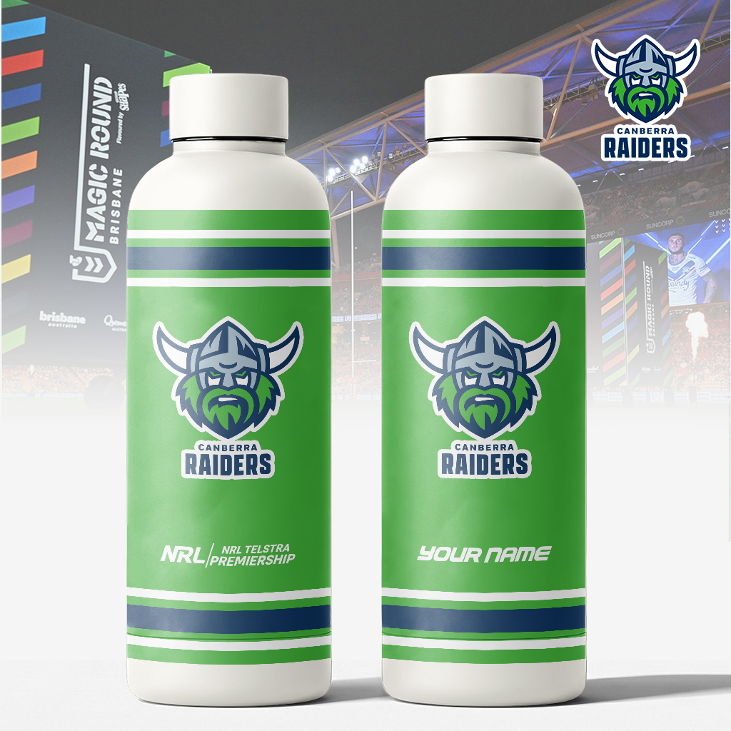 Auspiritmerch Canberra Raiders Personalized Metal Water Bottle Gift For Fans