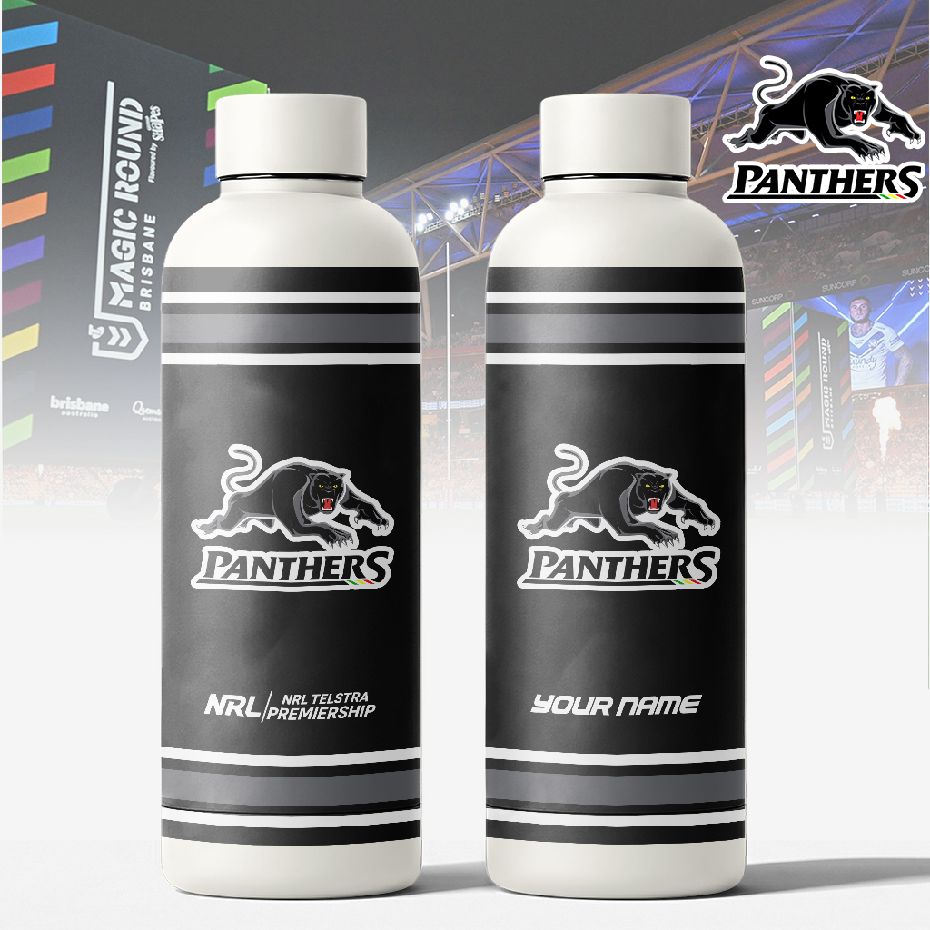 Auspiritmerch Penrith Panthers Personalized Metal Water Bottle Gift For Fans