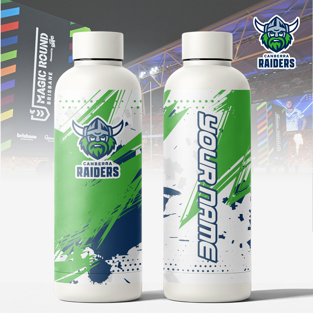 Auspiritmerch Canberra Raiders Personalized Metal Water Bottle Gift For Fans