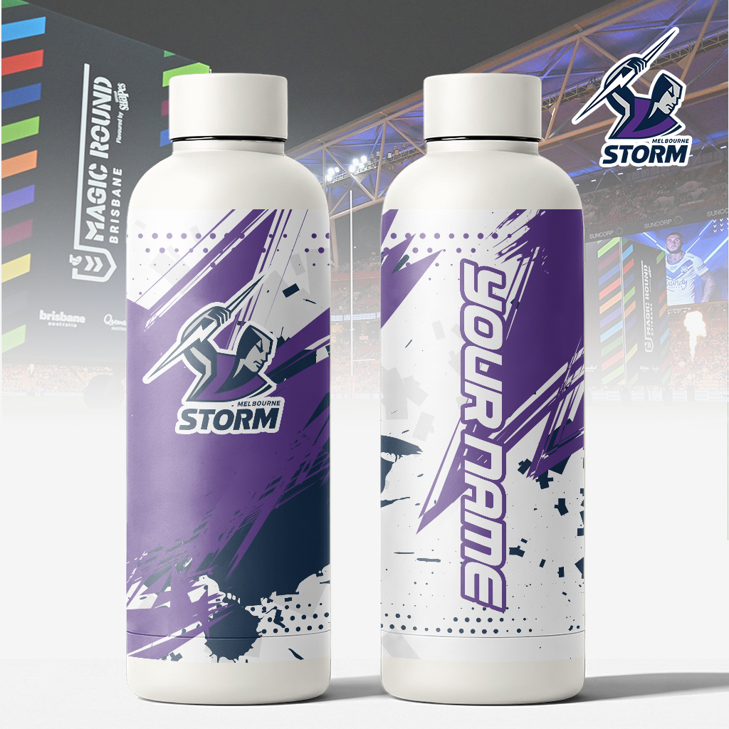 Auspiritmerch Melbourne Storm Personalized Metal Water Bottle Gift For Fans