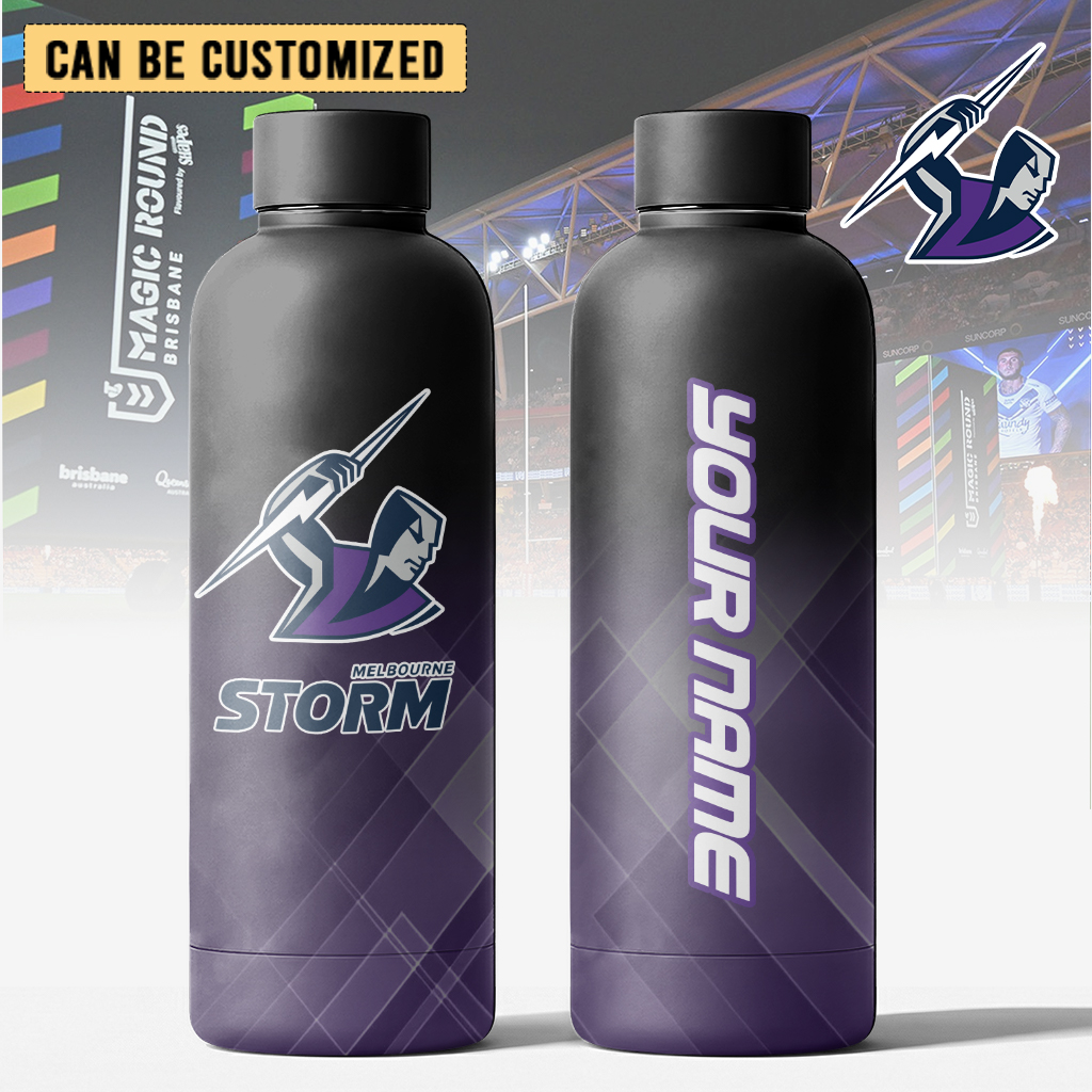 Auspiritmerch Melbourne Storm Personalized Metal Water Bottle Gift For Fans