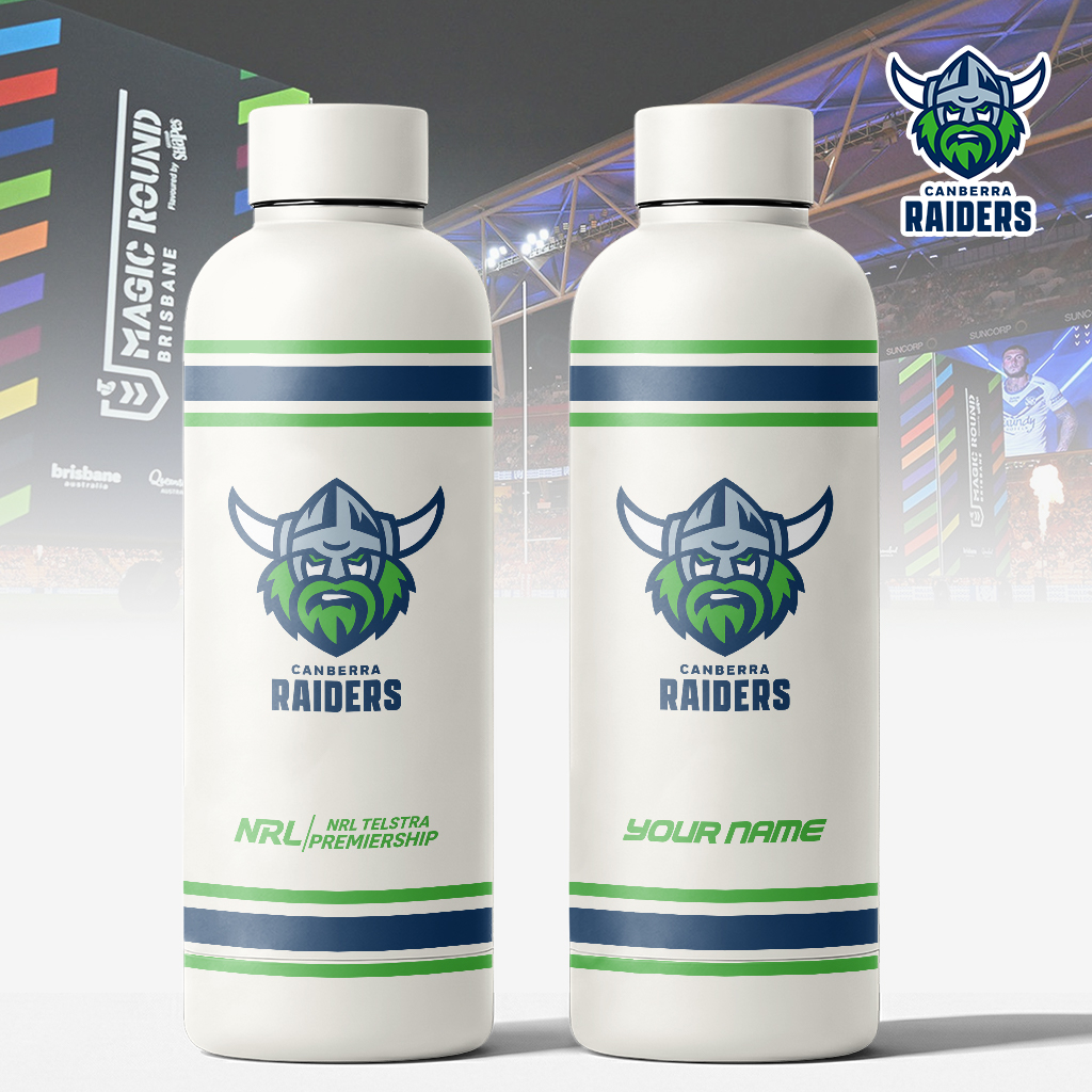 Auspiritmerch Canberra Raiders Personalized Metal Water Bottle Gift For Fans
