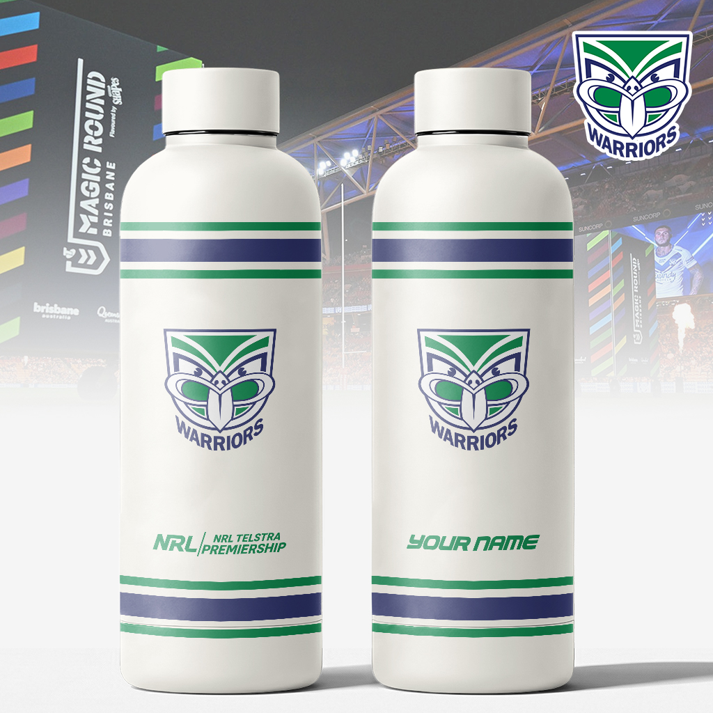Auspiritmerch New Zealand Warriors Personalized Metal Water Bottle Gift For Fans