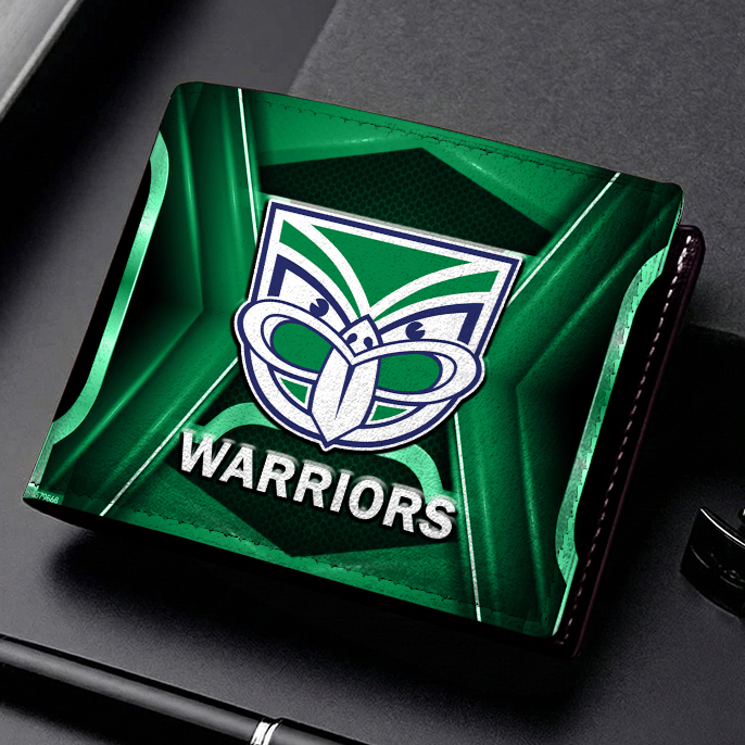 Auspiritmerch New Zealand Warriors Personalized Leather Wallet Gift For Fans