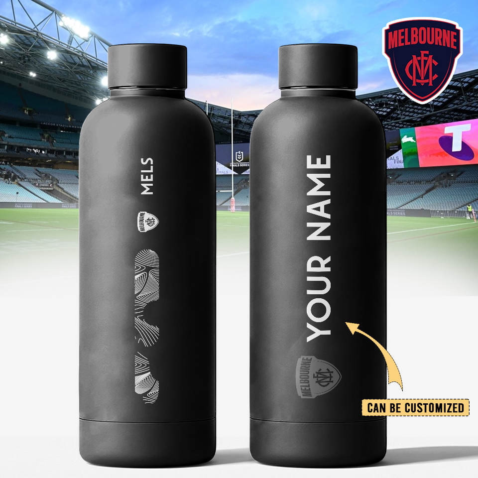 Auspiritmerch Melbourne Demons Personalized Metal Water Bottle Gift For Fans