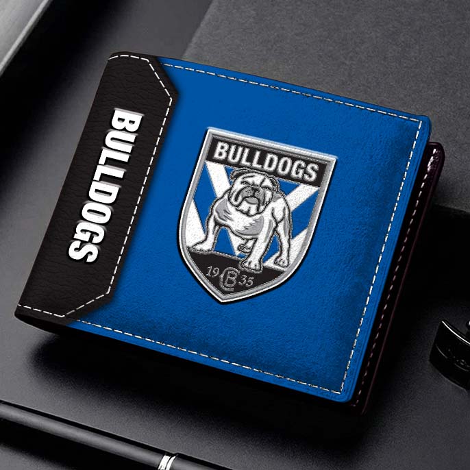 Auspiritmerch Canterbury-Bankstown Bulldogs Personalized Leather Wallet Gift For Fans