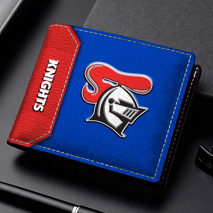 Auspiritmerch Newcastle Knights Personalized Leather Wallet Gift For Fans