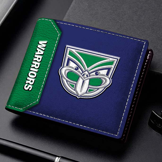 Auspiritmerch New Zealand Warriors Personalized Leather Wallet Gift For Fans