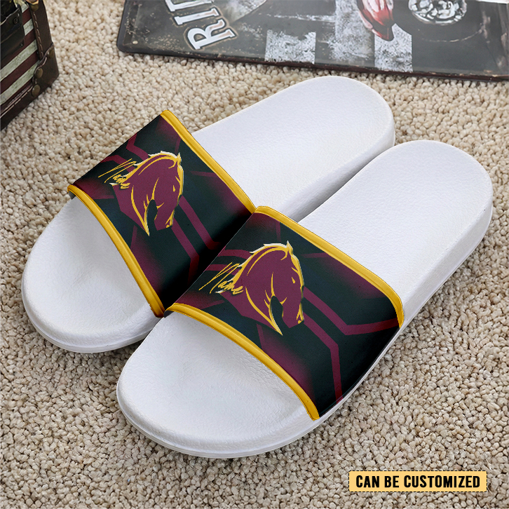 Auspiritmerch Brisbane Broncos Personalized Sports Slippers Gift For Fans
