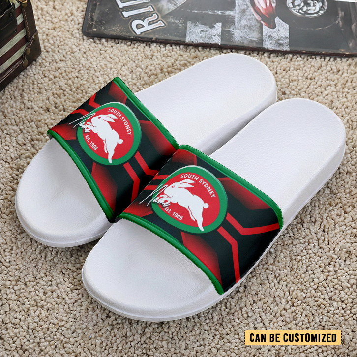Auspiritmerch South Sydney Rabbitohs Personalized Sports Slippers Gift For Fans