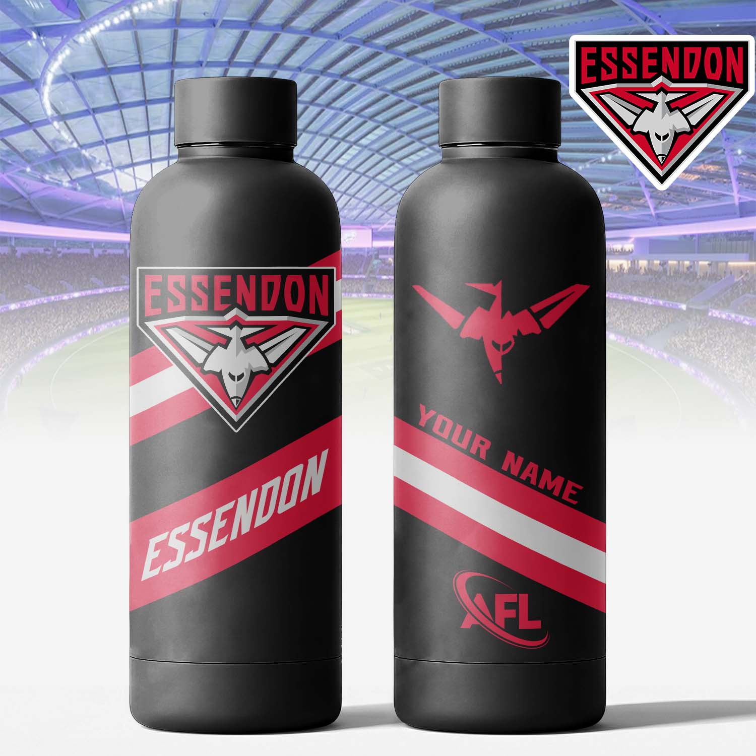 Auspiritmerch Essendon Personalized Metal Water Bottle Gift For Fans