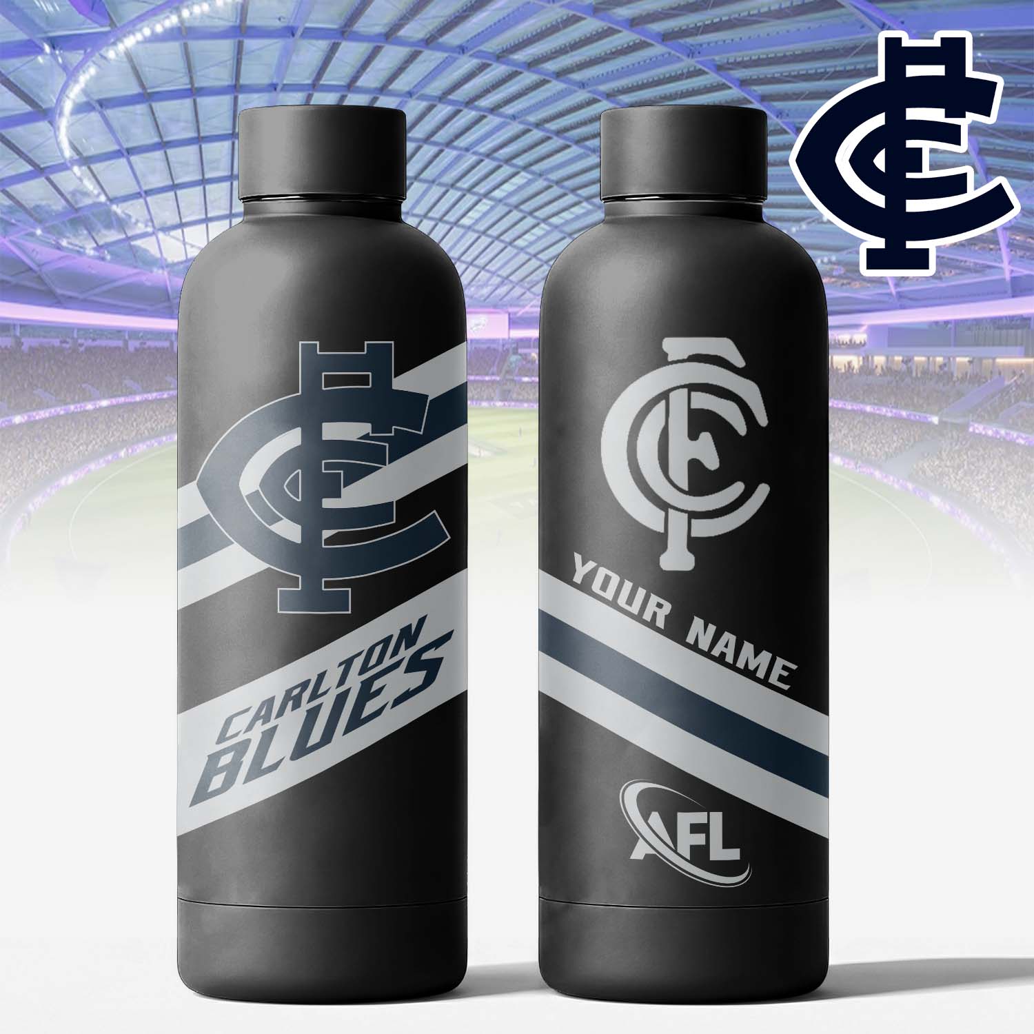 Auspiritmerch Carlton Blues Personalized Metal Water Bottle Gift For Fans