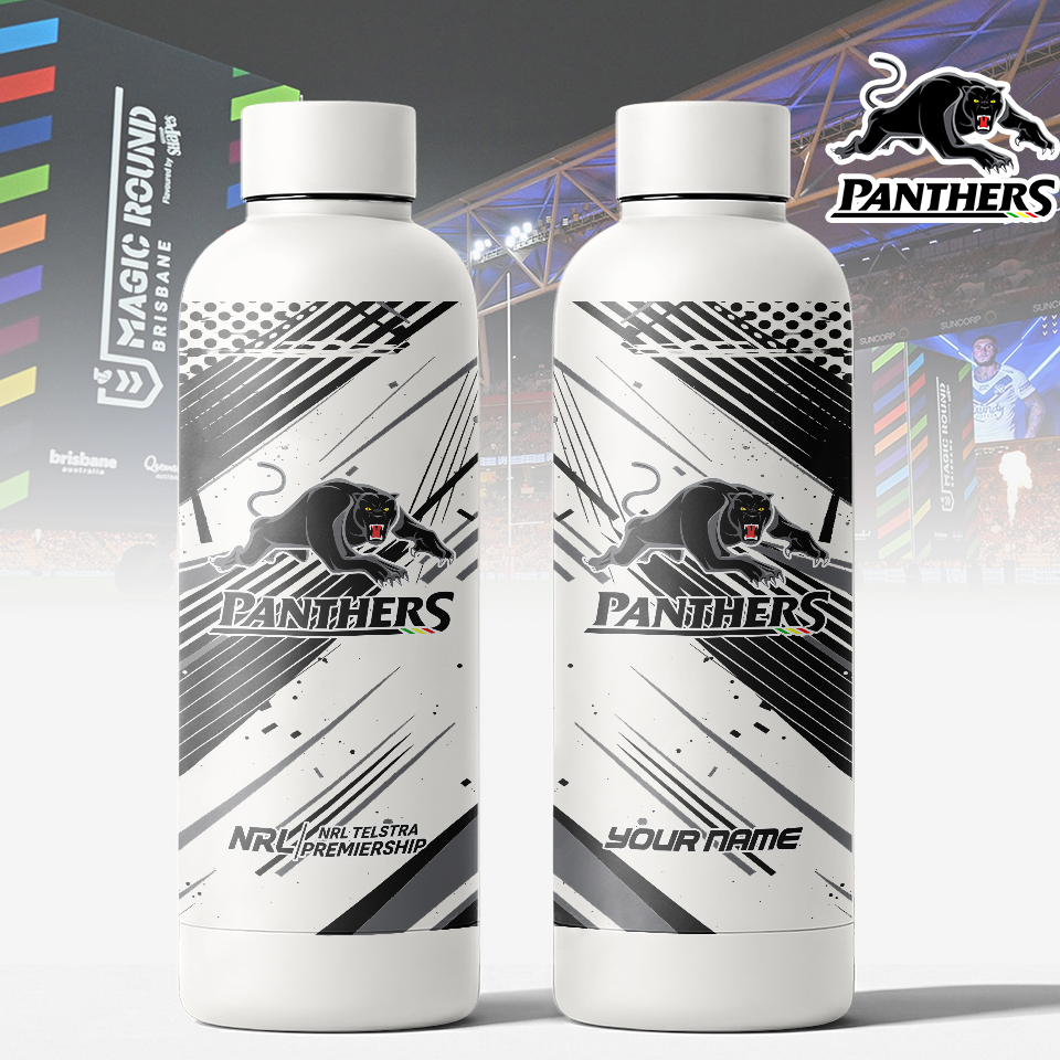 Auspiritmerch Penrith Panthers Personalized Metal Water Bottle Gift For Fans