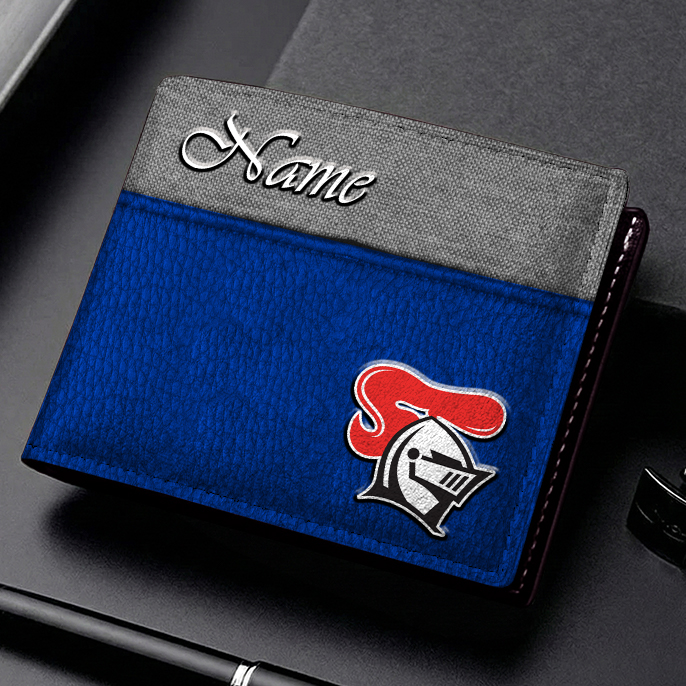 Auspiritmerch Newcastle Knights Personalized Leather Wallet Gift For Fans