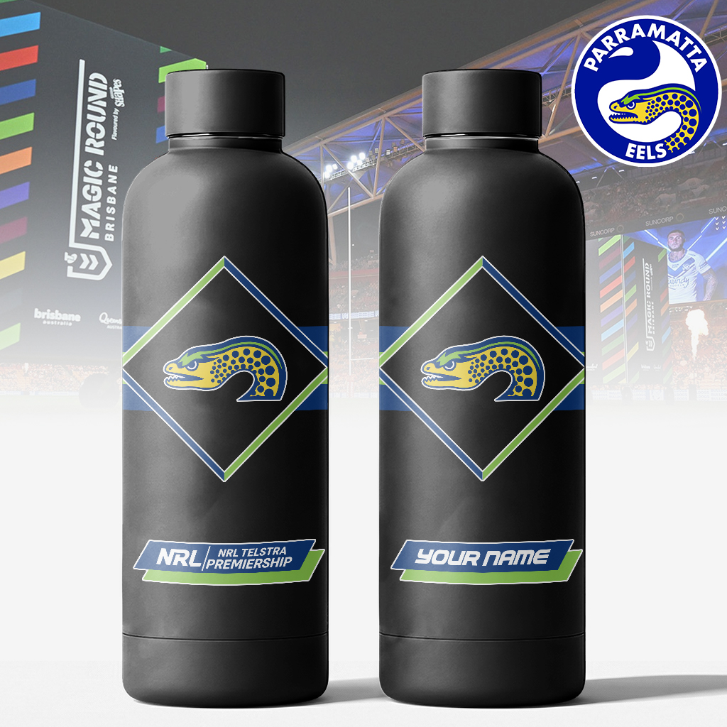 Auspiritmerch Parramatta Eels Personalized Metal Water Bottle Gift For Fans