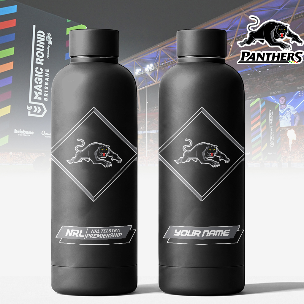 Auspiritmerch Penrith Panthers Personalized Metal Water Bottle Gift For Fans