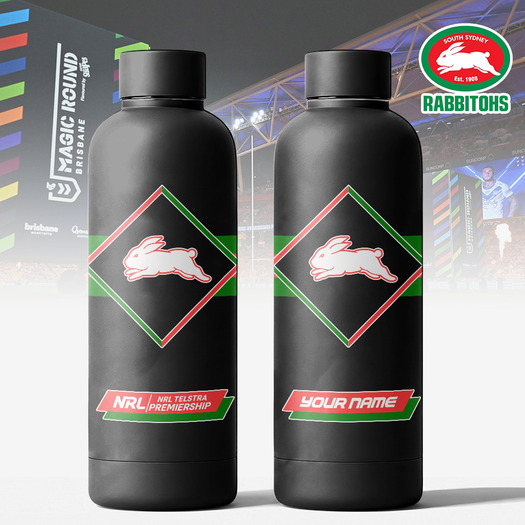 Auspiritmerch South Sydney Rabbitohs Personalized Metal Water Bottle Gift For Fans