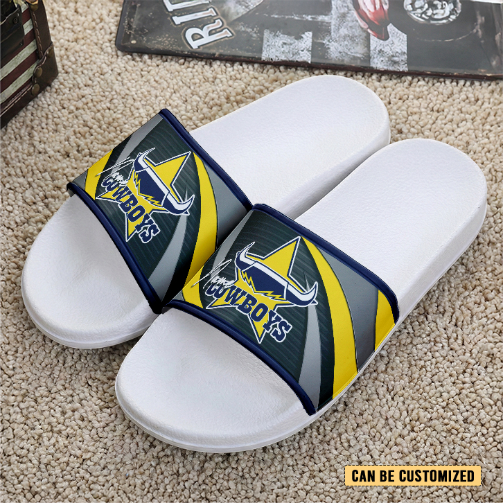 Auspiritmerch North Queensland Cowboys Personalized Sports Slippers Gift For Fans