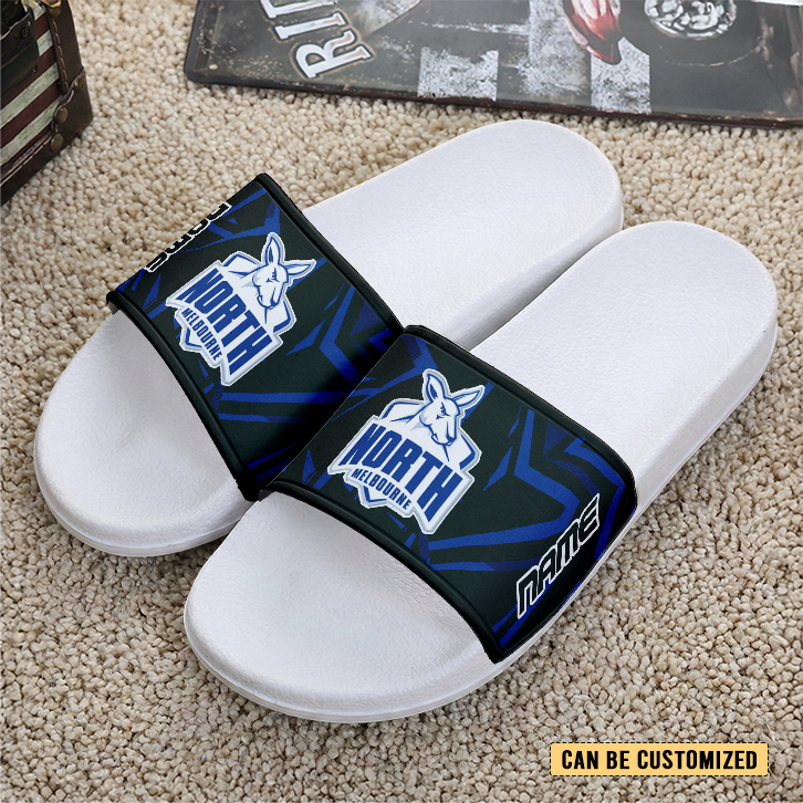 Auspiritmerch North Melbourne Personalized Sports Slippers Gift For Fans