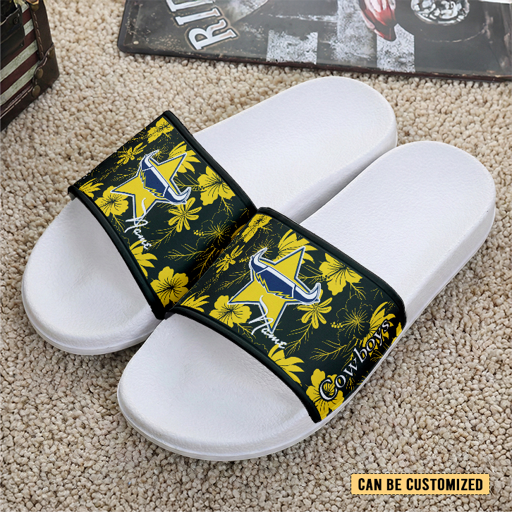 Auspiritmerch North Queensland Cowboys Personalized Sports Slippers Gift For Fans