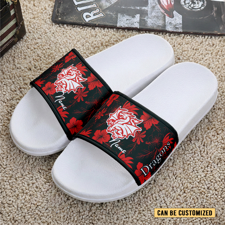 Auspiritmerch St. George Illawarra Dragons Personalized Sports Slippers Gift For Fans