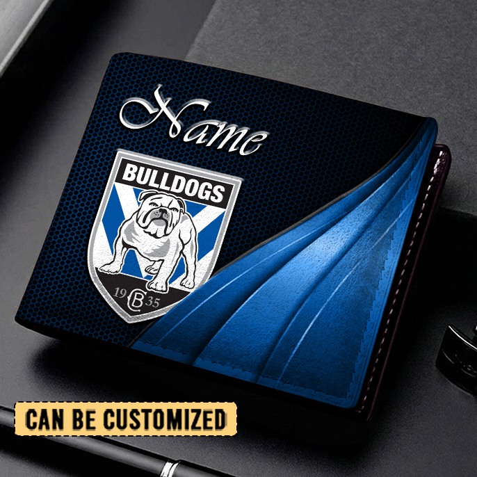 Auspiritmerch Canterbury-Bankstown Bulldogs Personalized Leather Wallet Gift For Fans