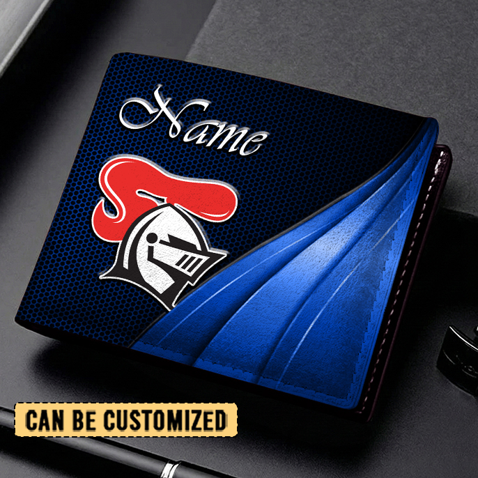 Auspiritmerch Newcastle Knights Personalized Leather Wallet Gift For Fans