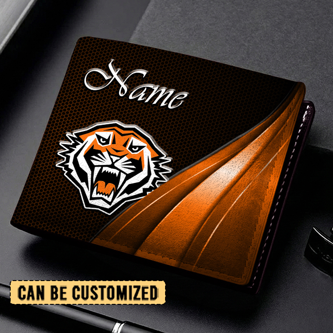 Auspiritmerch Wests Tigers Personalized Leather Wallet Gift For Fans