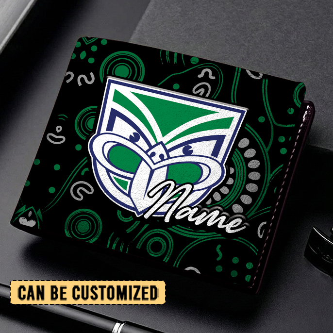 Auspiritmerch New Zealand Warriors Personalized Leather Wallet Gift For Fans