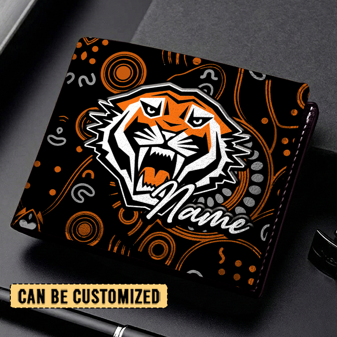 Auspiritmerch Wests Tigers Personalized Leather Wallet Gift For Fans