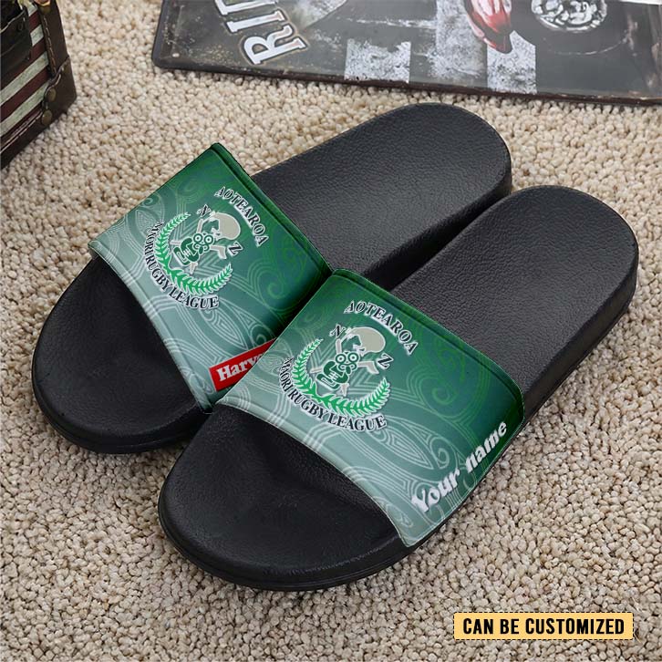 Auspiritmerch Maori All Stars Personalized Sports Slippers Gift For Fans