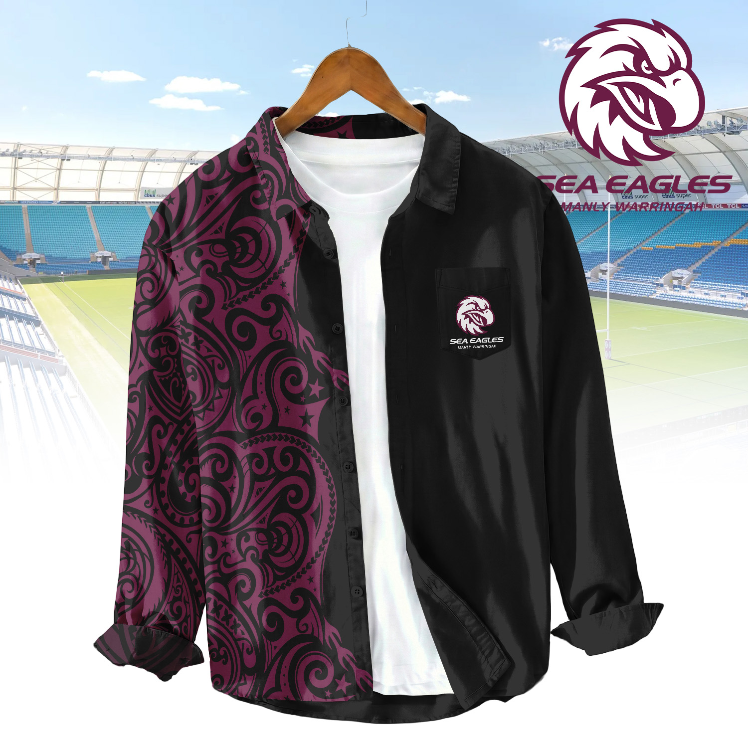 Auspiritmerch Manly Warringah Sea Eagles Personalized Button Down Shirt Gift For Fans