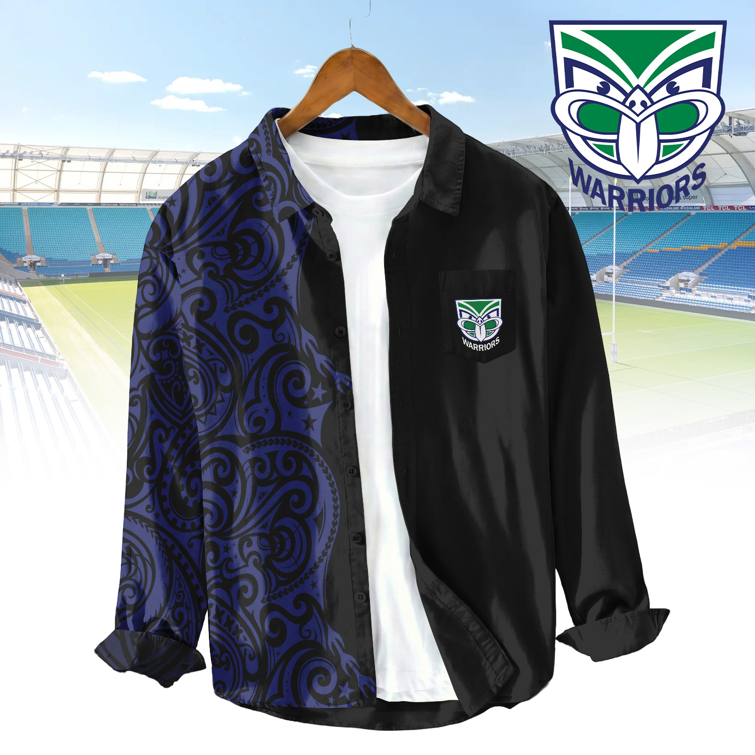 Auspiritmerch New Zealand Warriors Personalized Button Down Shirt Gift For Fans