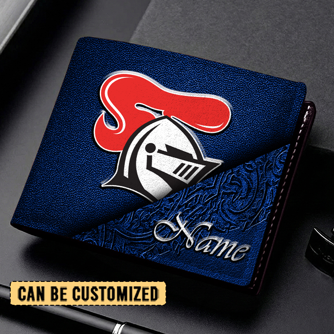 Auspiritmerch Newcastle Knights Personalized Leather Wallet Gift For Fans
