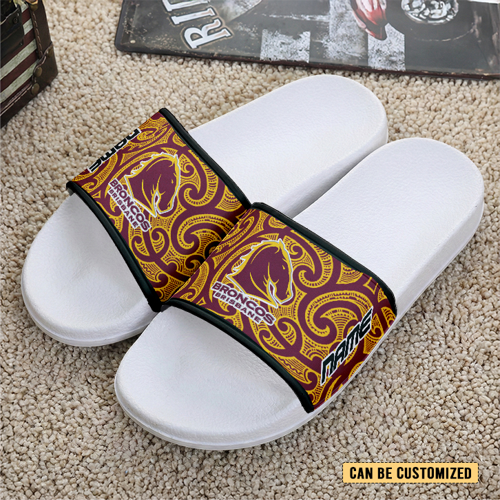 Auspiritmerch Brisbane Broncos Personalized Sports Slippers Gift For Fans