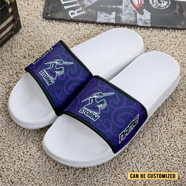 Auspiritmerch Melbourne Storm Personalized Sports Slippers Gift For Fans