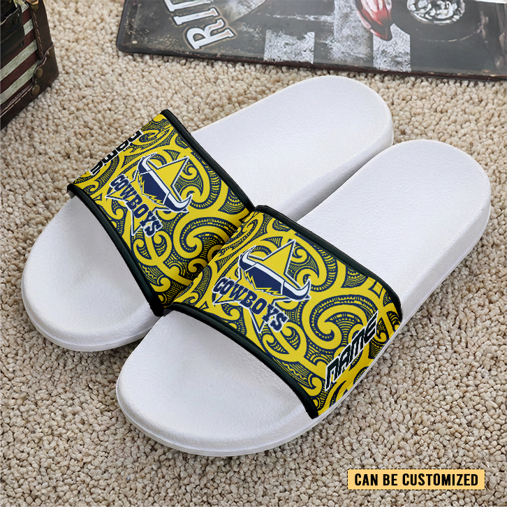 Auspiritmerch North Queensland Cowboys Personalized Sports Slippers Gift For Fans