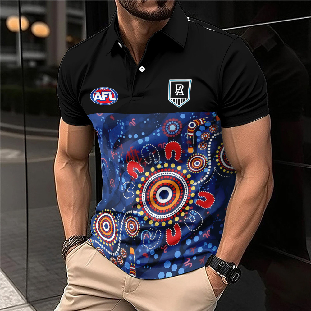 Auspiritmerch Port Adelaide Personalized Polo Shirt Gift For Fans