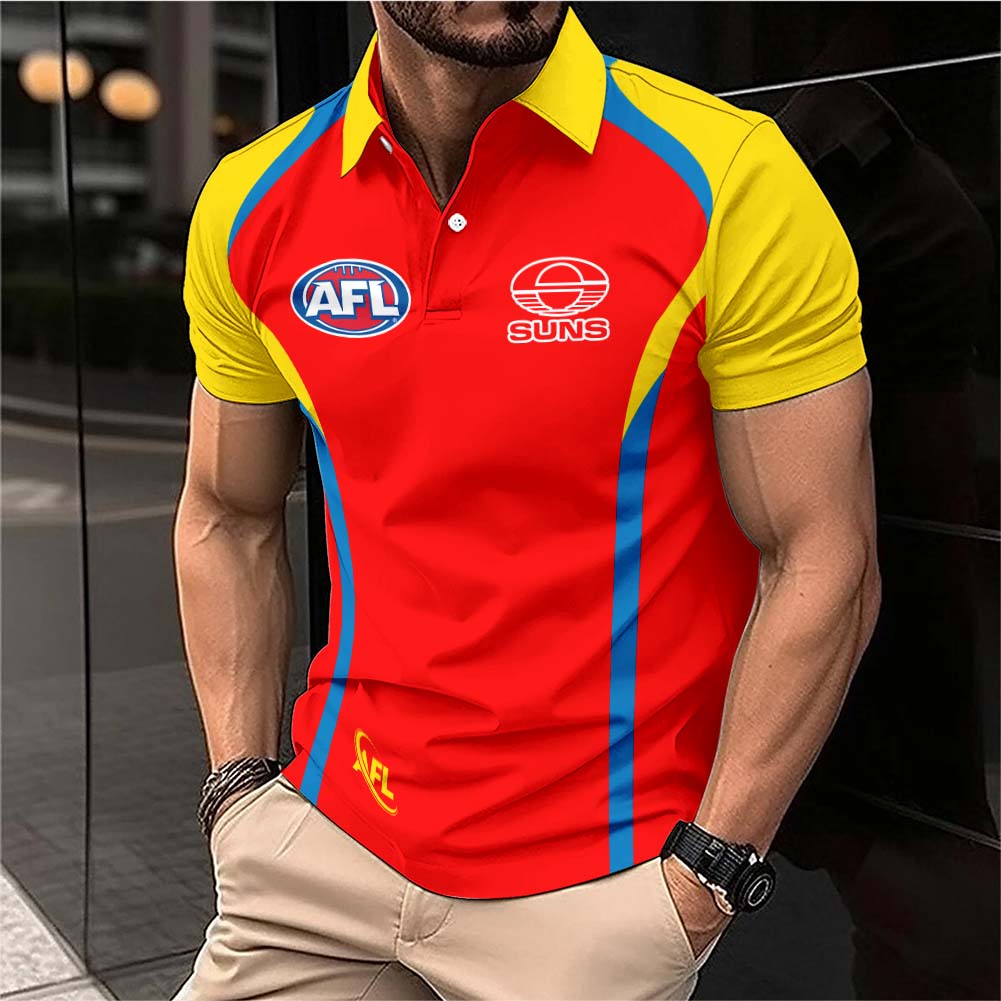 Auspiritmerch Gold Coast Suns Personalized Polo Shirt Gift For Fans