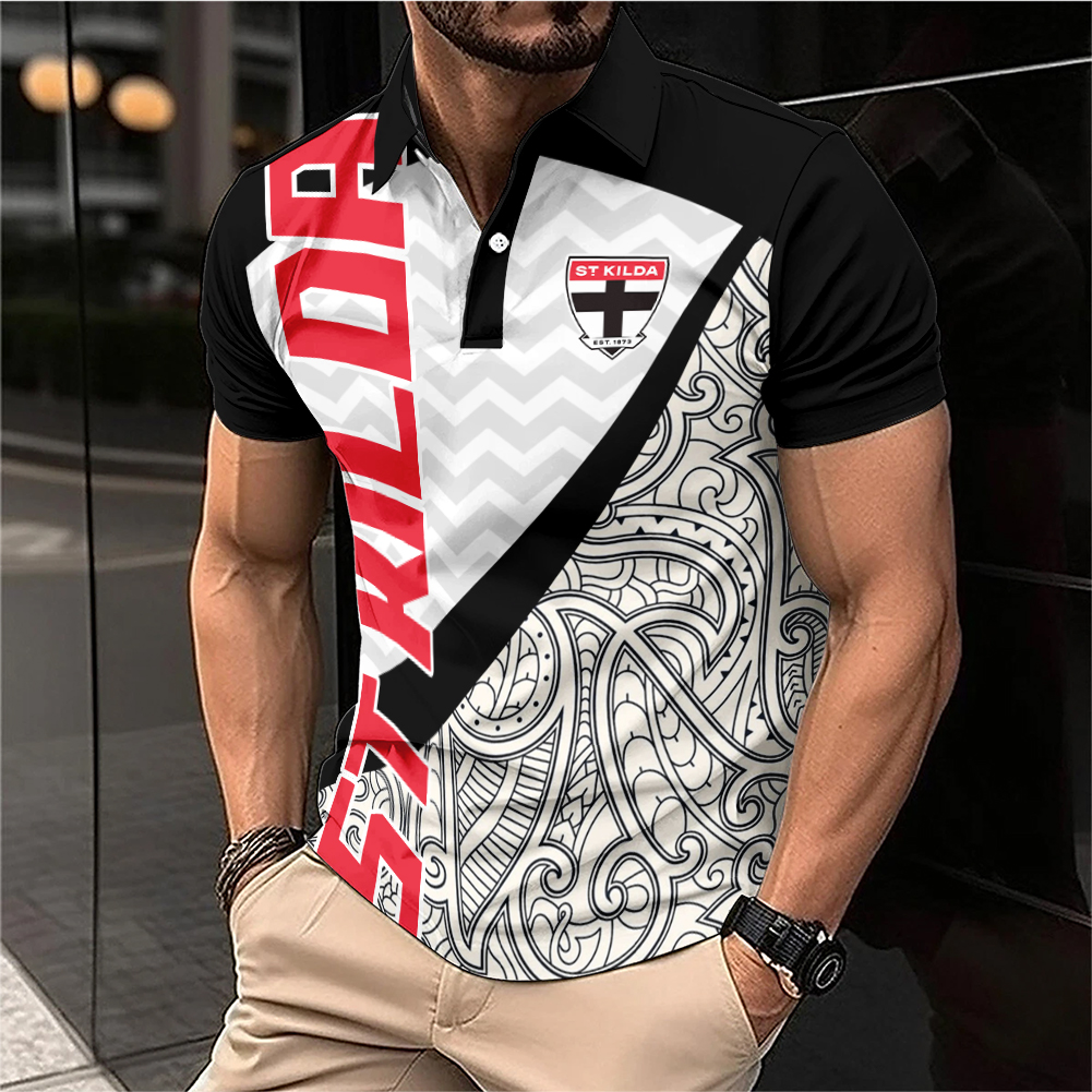 Auspiritmerch St Kilda Saints Personalized Polo Shirt Gift For Fans