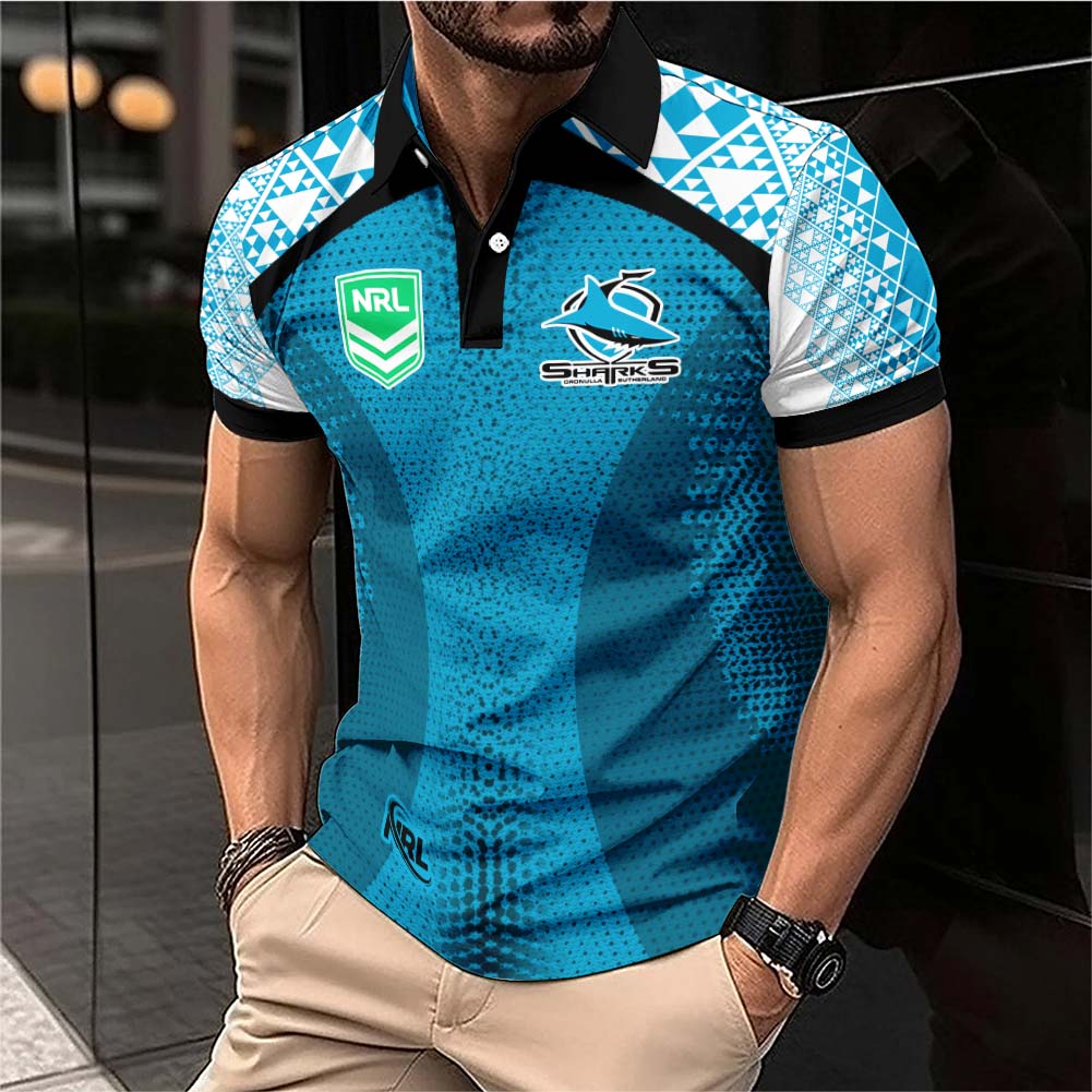 Auspiritmerch Cronulla-Sutherland Sharks Personalized Polo Shirt Gift For Fans