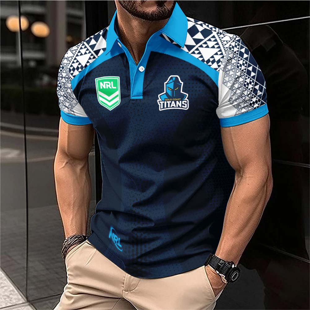 Auspiritmerch Gold Coast Titans Personalized Polo Shirt Gift For Fans