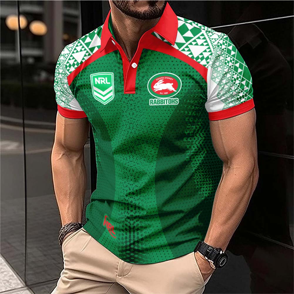 Auspiritmerch South Sydney Rabbitohs Personalized Polo Shirt Gift For Fans