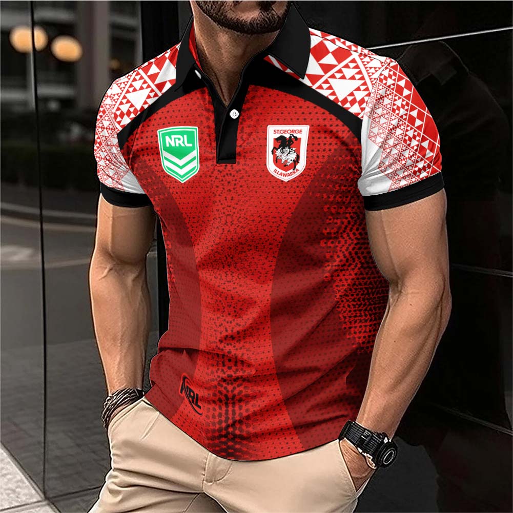 Auspiritmerch St. George Illawarra Dragons Personalized Polo Shirt Gift For Fans
