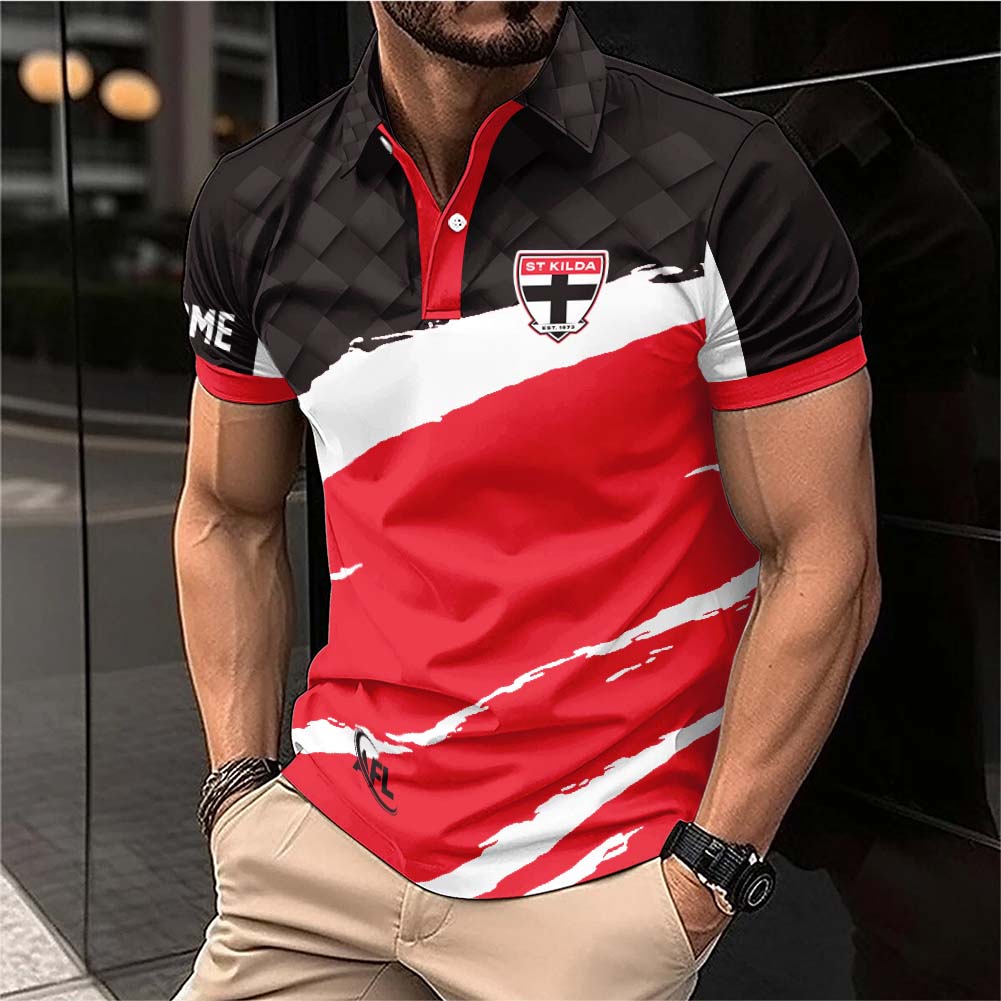 Auspiritmerch St Kilda Saints Personalized Polo Shirt Gift For Fans