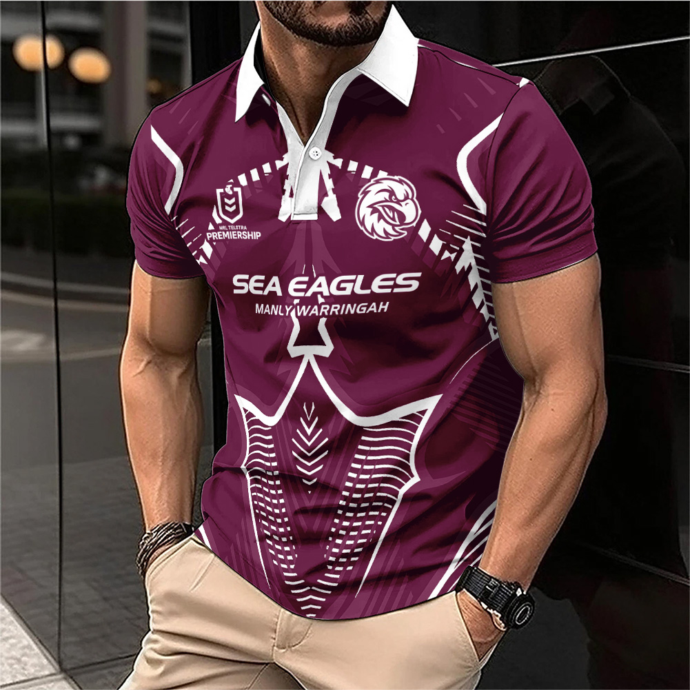 Auspiritmerch Manly Warringah Sea Eagles Personalized Polo Shirt Gift For Fans