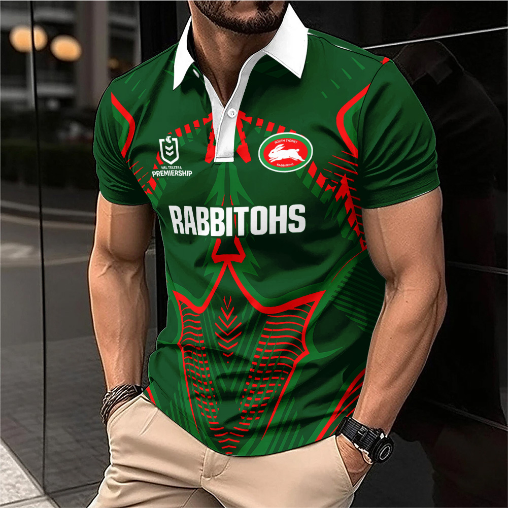 Auspiritmerch South Sydney Rabbitohs Personalized Polo Shirt Gift For Fans