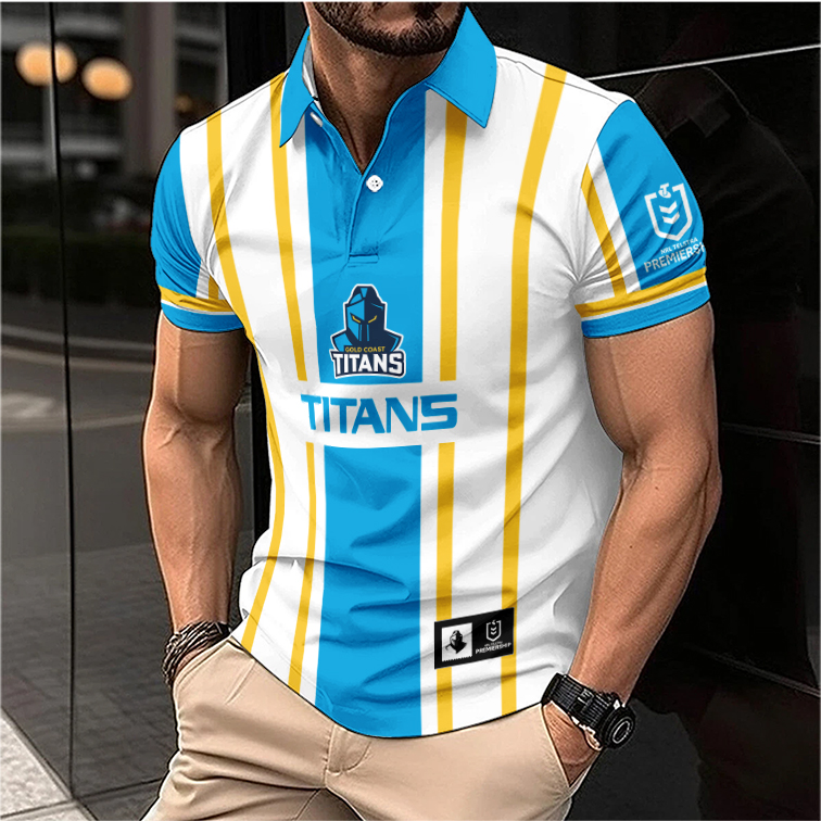 Auspiritmerch Gold Coast Titans Personalized Polo Shirt Gift For Fans